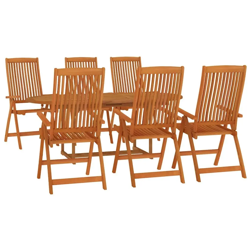 Garden Dining Set 7 Piece Outdoor Patio Extendable Table Reclining Folding