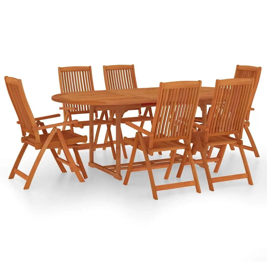 Outdoor 7-Piece Garden Dining Set with Extendable Table