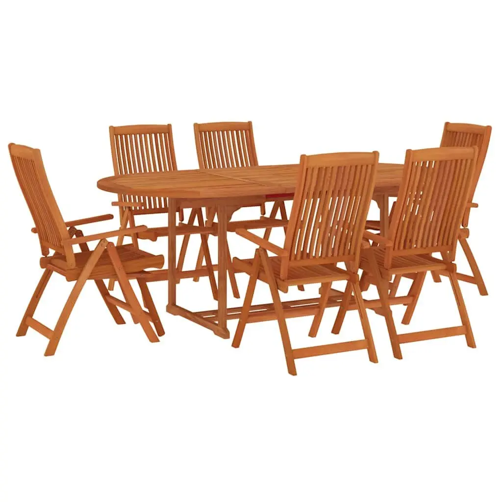 Outdoor 7-Piece Garden Dining Set with Extendable Table