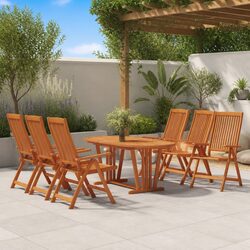 7-Piece Outdoor Patio Dining Set with Extendable Table