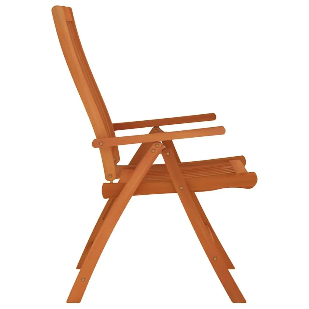 Folding Garden Chairs 4 pcs Solid Wood Eucalyptus Brown Outdoor Seating