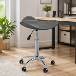 Premium Grey Office Chair with Swivel Function and Wheels