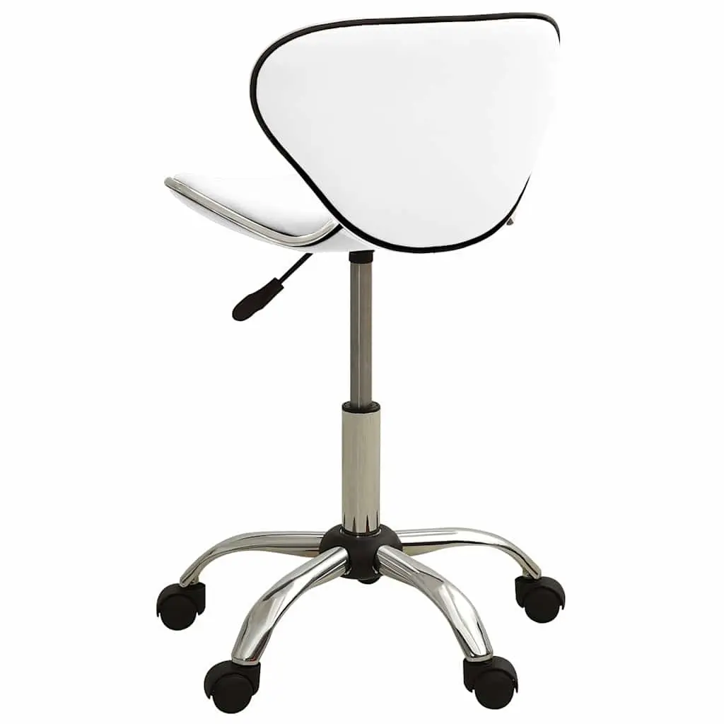 White Office Chair with Swivel and Mobility
