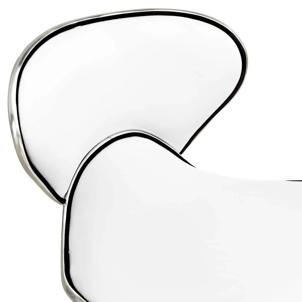 White Office Chair with Swivel and Mobility