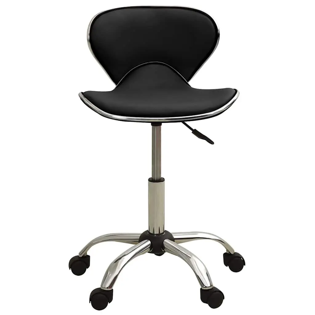 Office Chair Faux Leather Height Adjustable Black Swivel Desk Seat