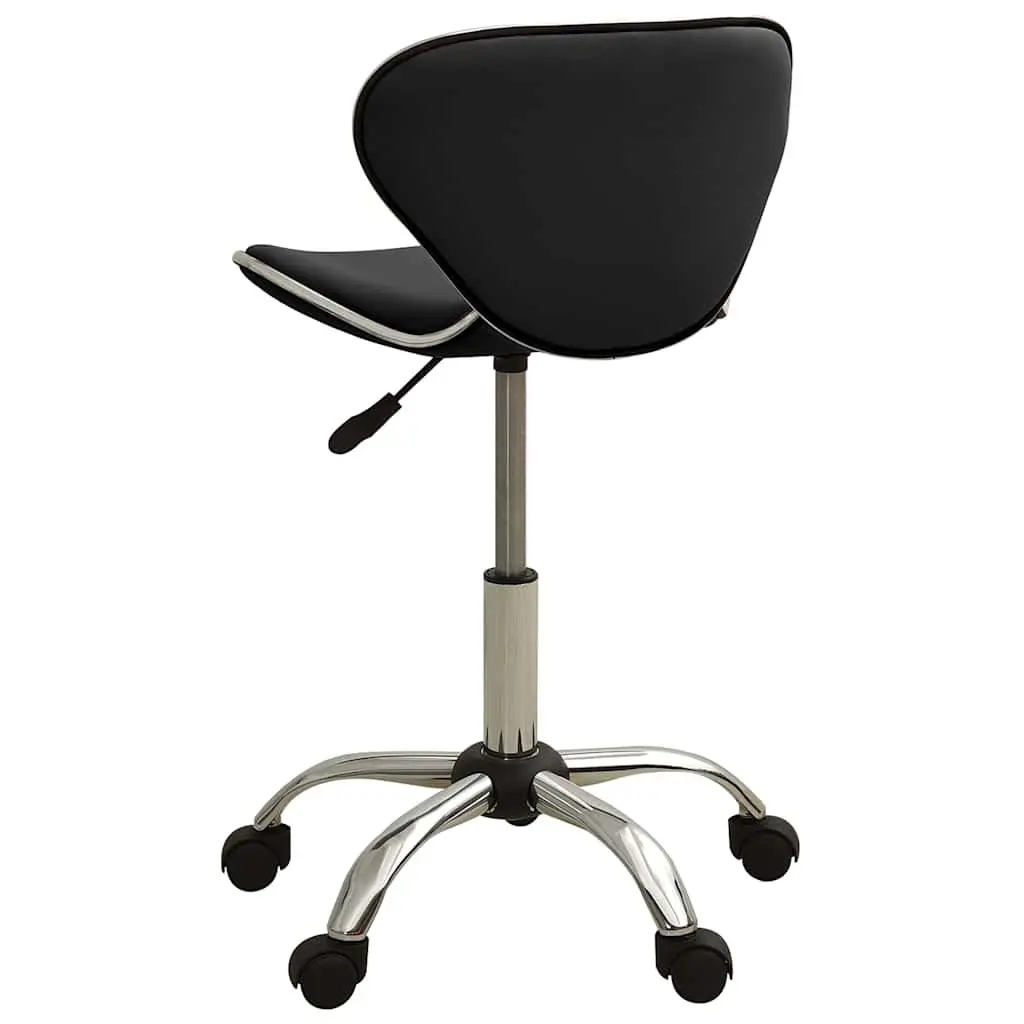 Office Chair Faux Leather Height Adjustable Black Swivel Desk Seat