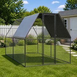 Premium 2x4x2 m Galvanised Steel Chicken Cage