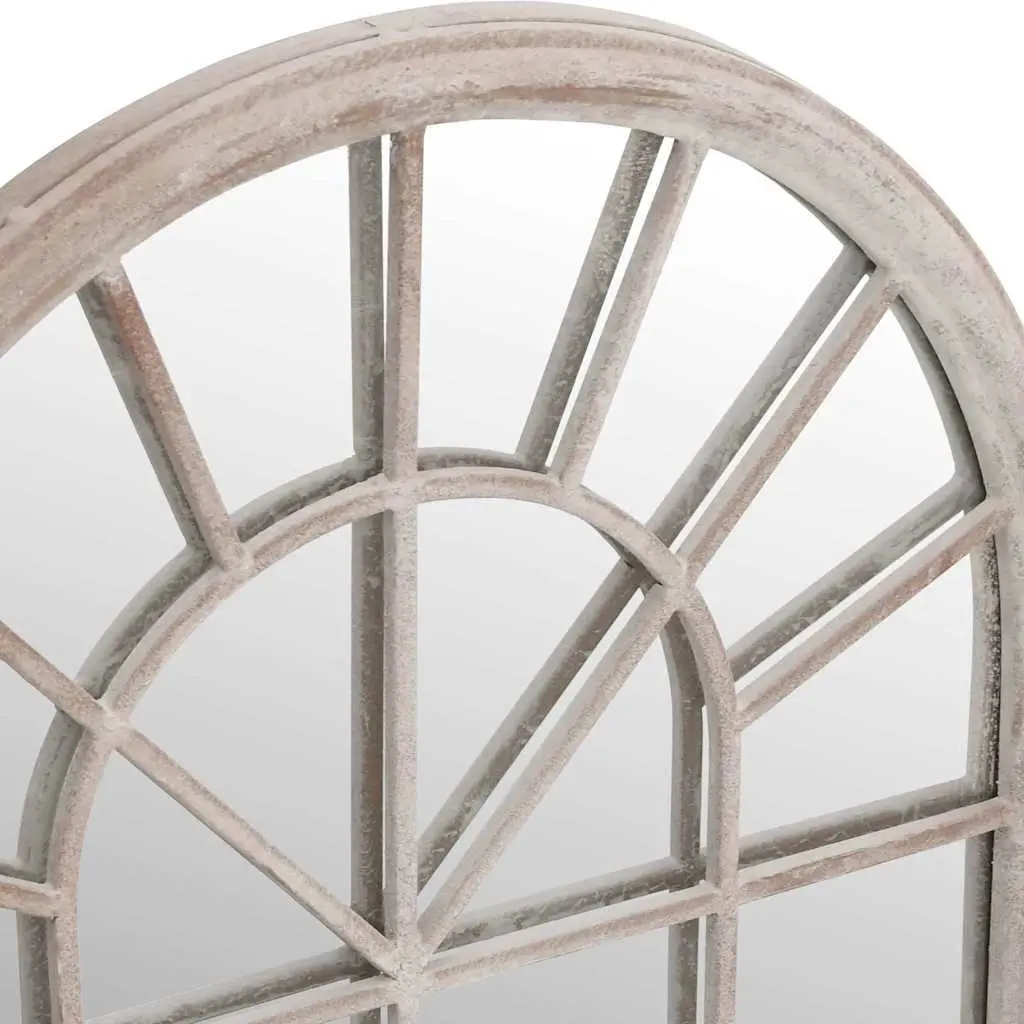 Cream Wall-Mounted Mirror with Durable Iron Frame 90x45 cm