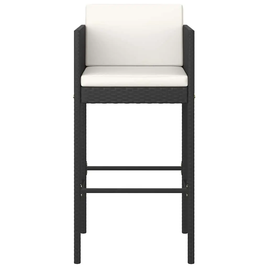 3 Piece Garden Bar Set with Cushions and Stools