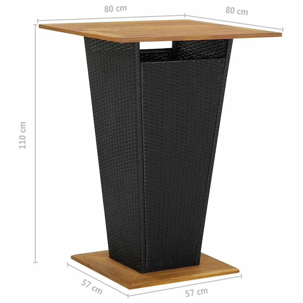 3 Piece Garden Bar Set with Cushions and Stools