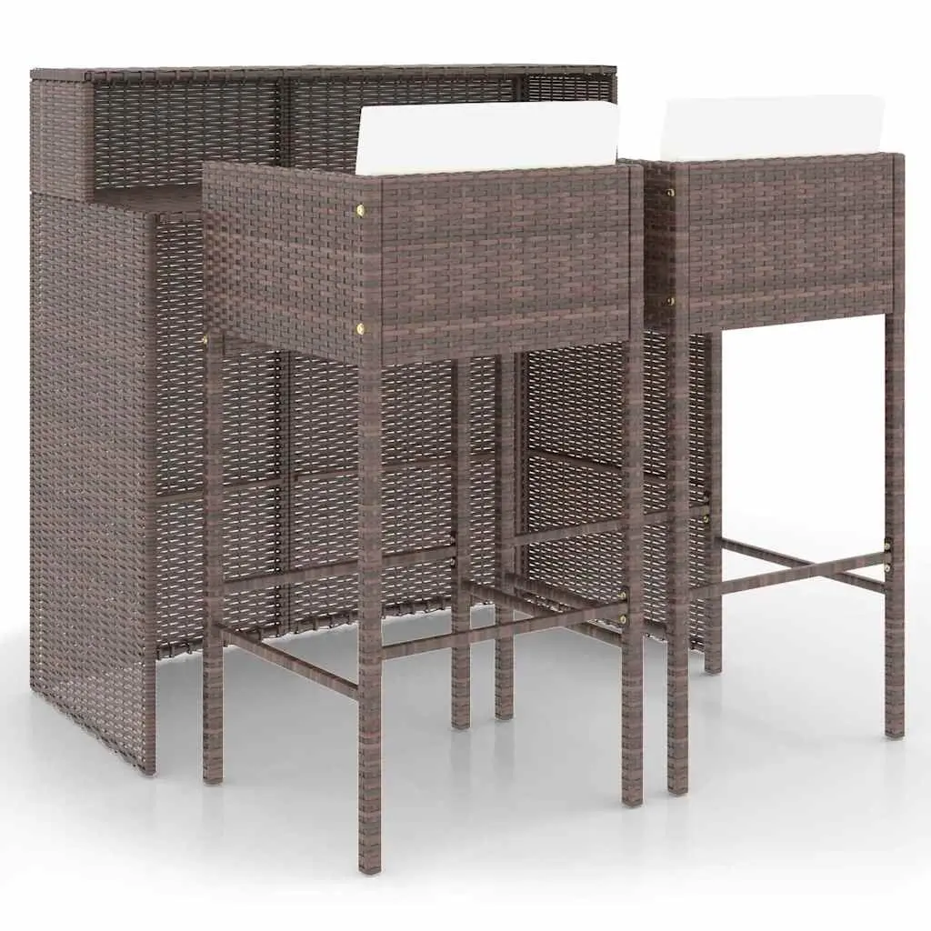 Garden Bar Set with Cushions for Outdoor Spaces