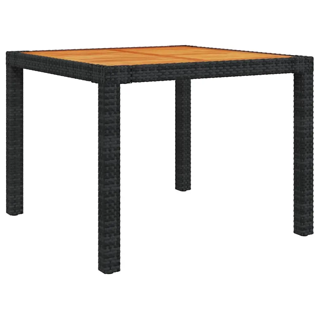 Outdoor Dining Set PE Rattan Black 3 Piece with Cushions