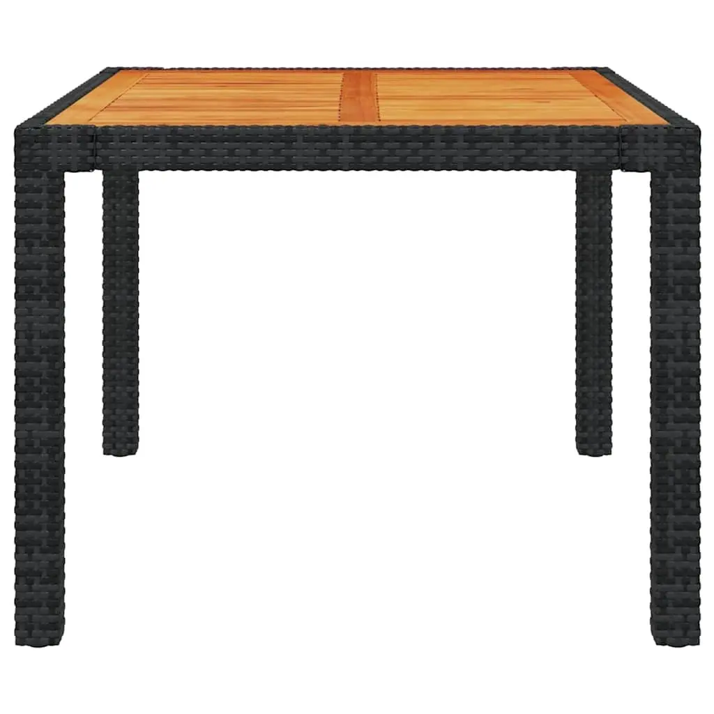 Outdoor Dining Set Poly Rattan Steel Frame 5 Piece Black