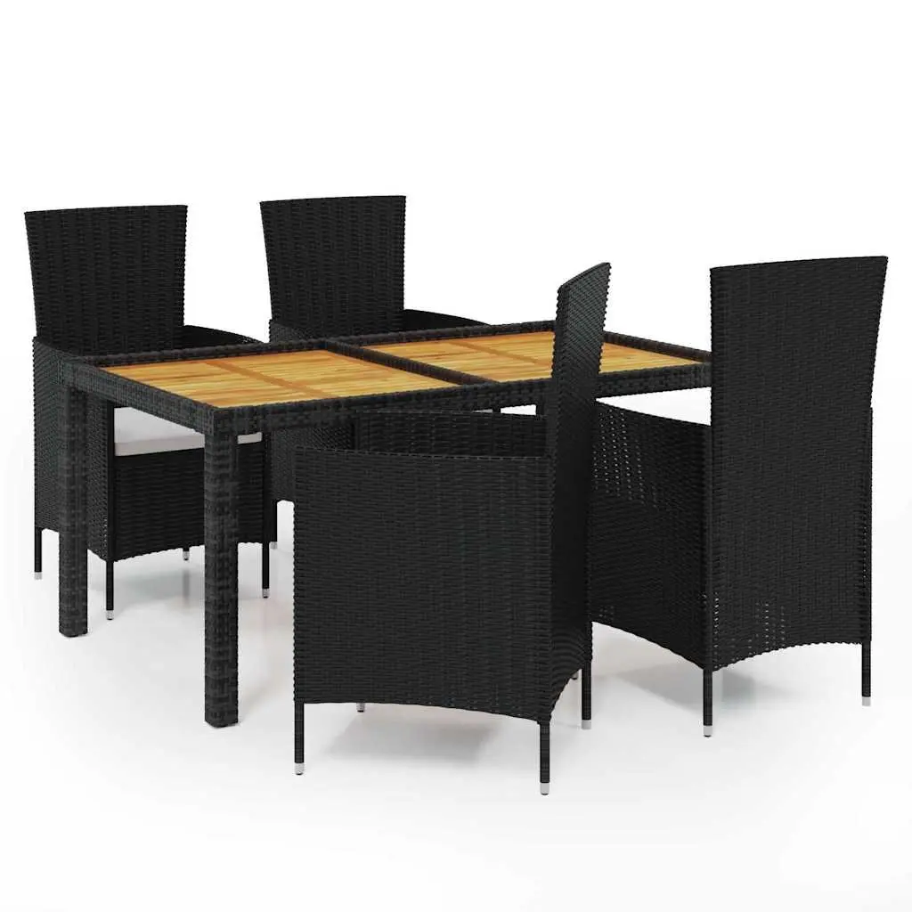 5 Piece Outdoor Dining Set with Cushioned Chairs