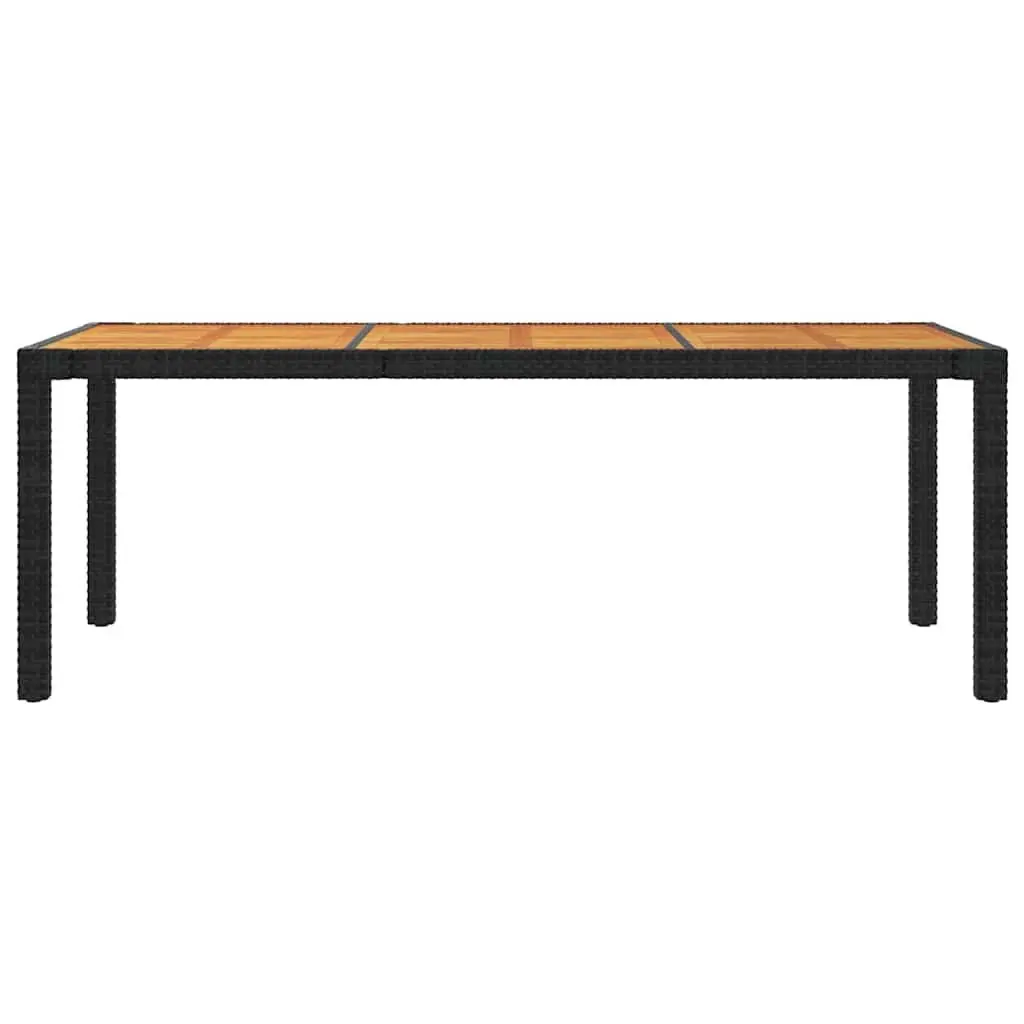 Outdoor Dining Set 9 Piece Steel Frame PE Rattan Black with Cushions