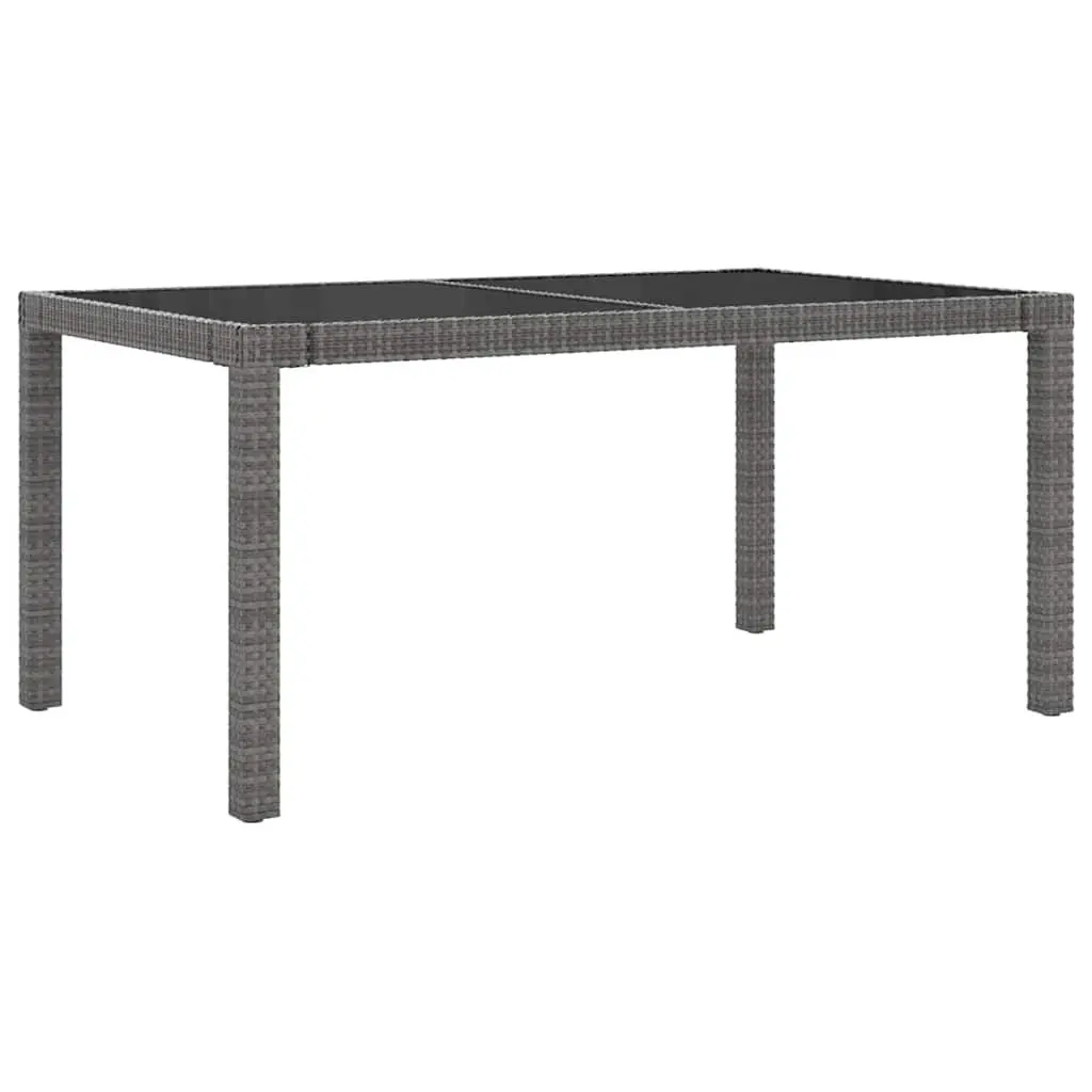 7 Piece Outdoor Dining Set Poly Rattan Steel Grey Garden Furniture
