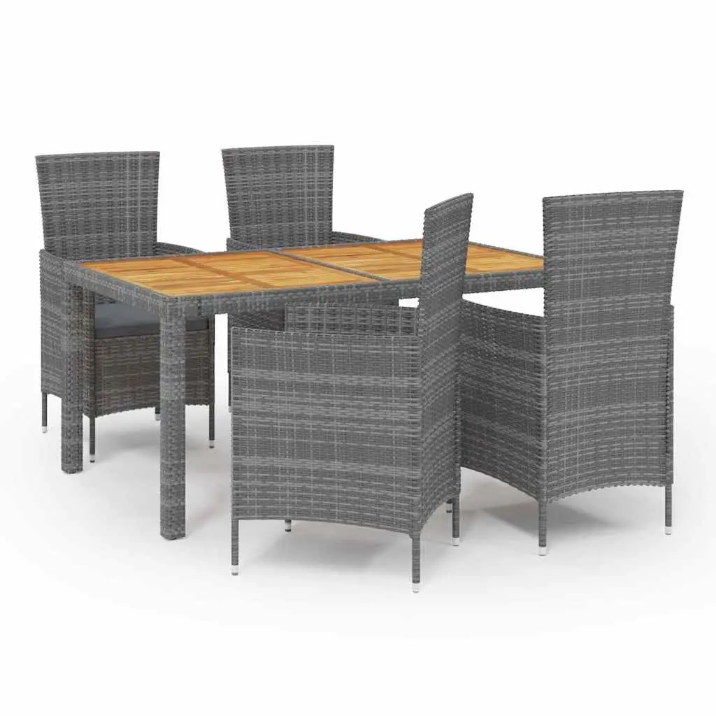 5 Piece Outdoor Dining Set with Cushions