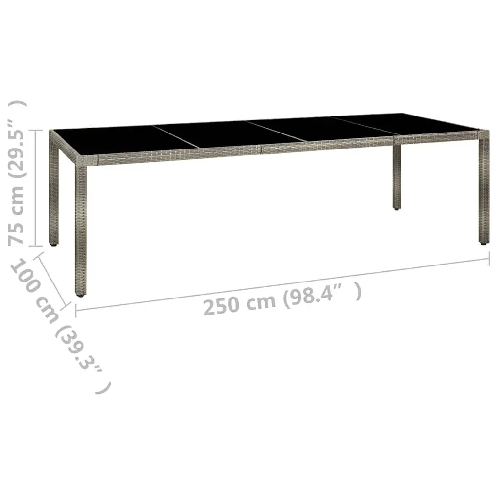 9-Piece Grey Outdoor Dining Set with Steel Frame