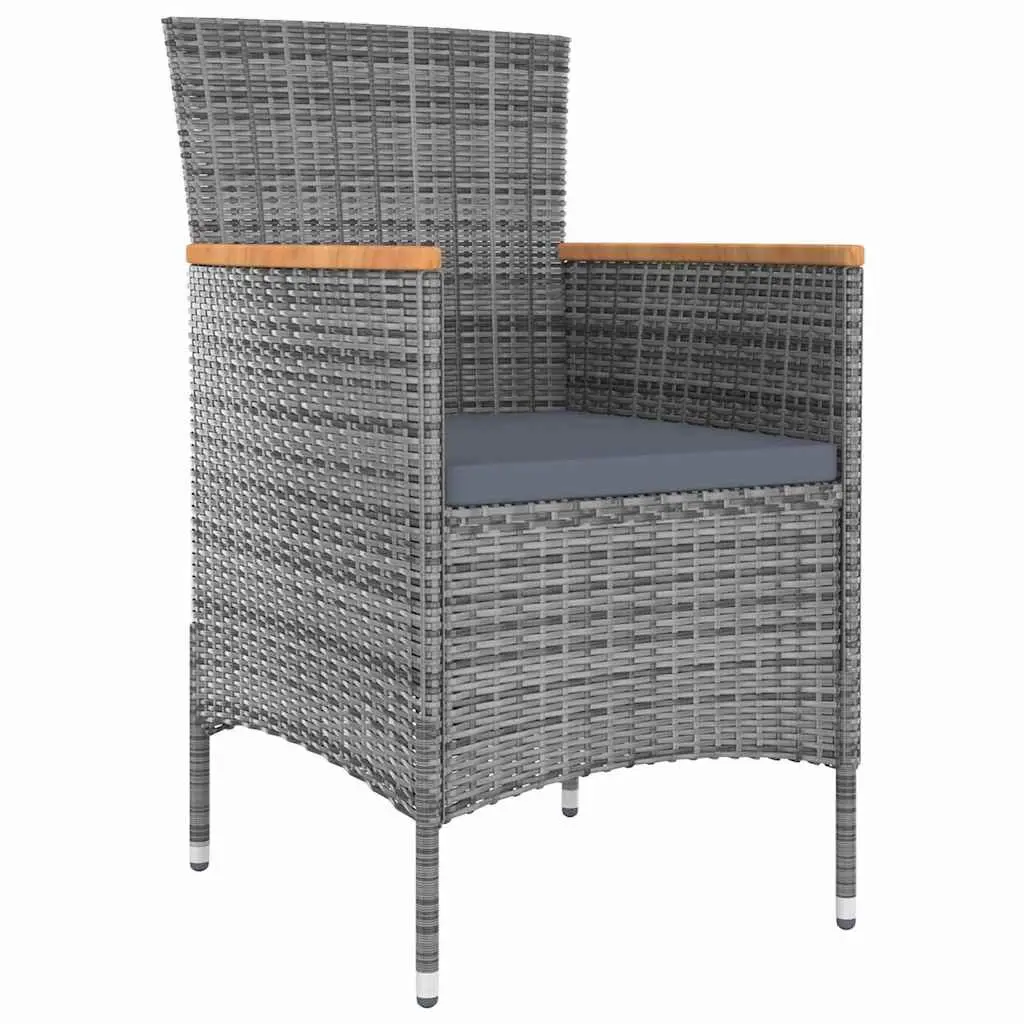 9-Piece Grey Outdoor Dining Set with Steel Frame