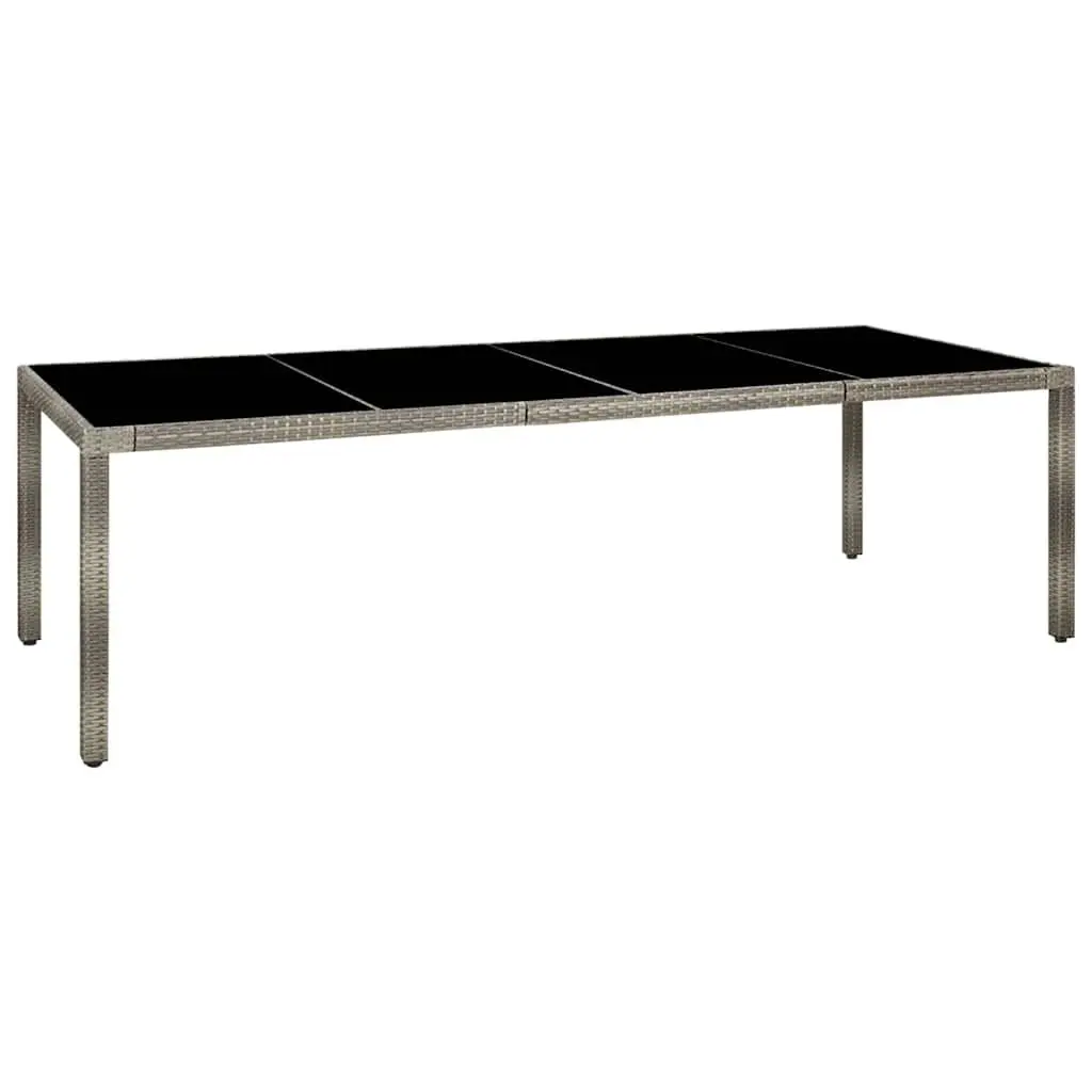 9-Piece Grey Outdoor Dining Set with Steel Frame