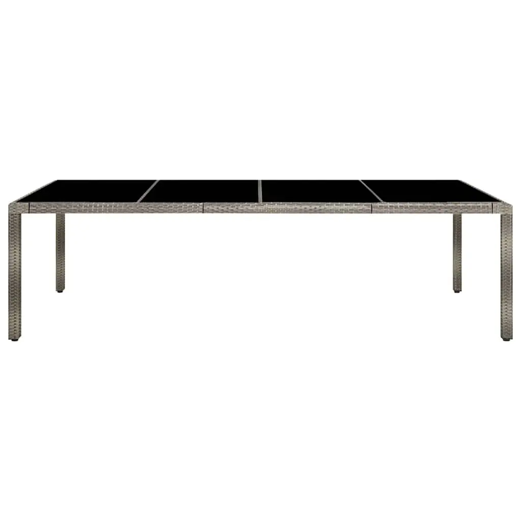 9-Piece Grey Outdoor Dining Set with Steel Frame