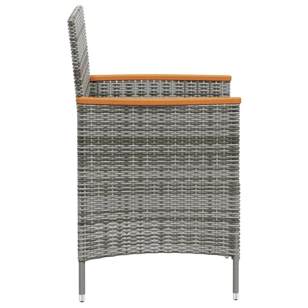 11 Piece Outdoor Dining Set with Grey Cushions