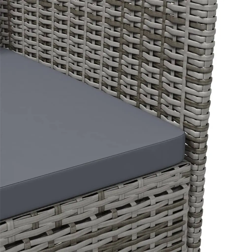 11 Piece Outdoor Dining Set with Grey Cushions