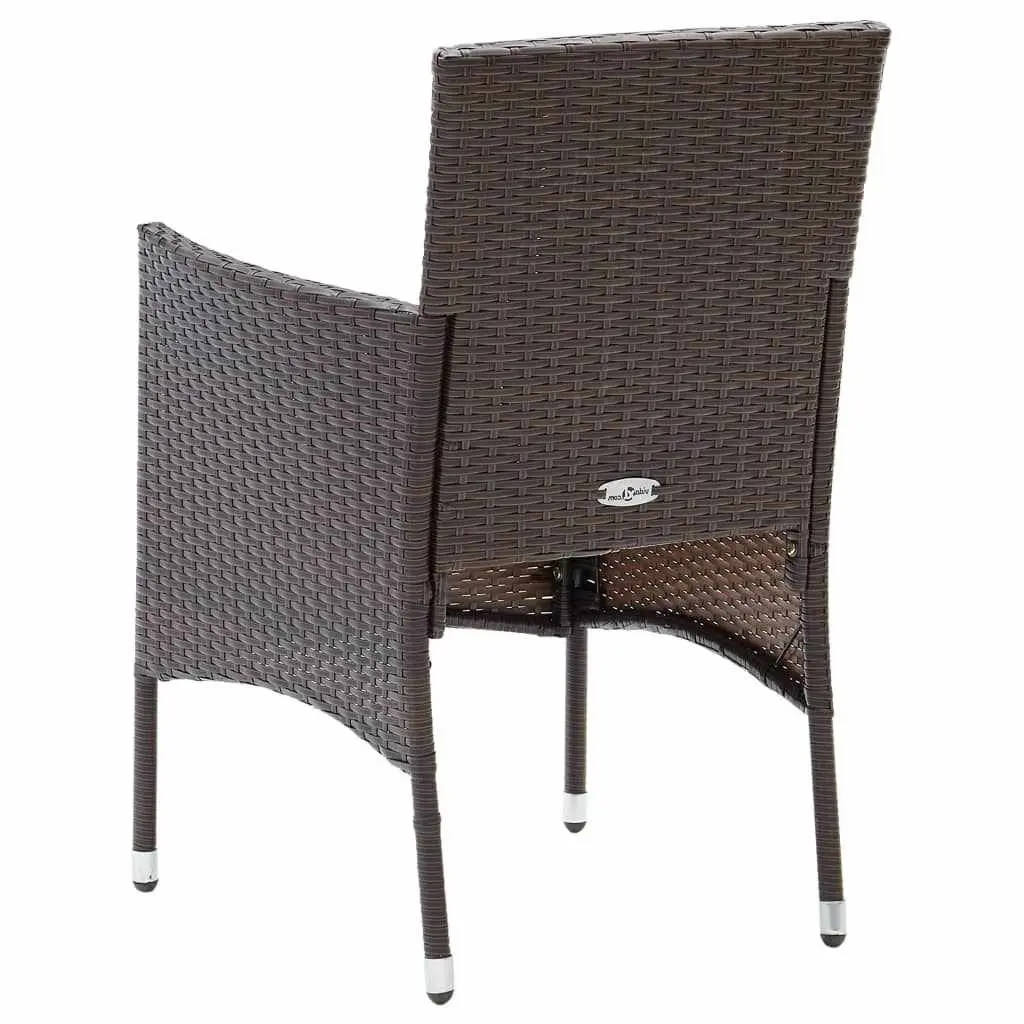 7 Piece Garden Dining Set Poly Rattan Outdoor Patio Furniture Chairs Table