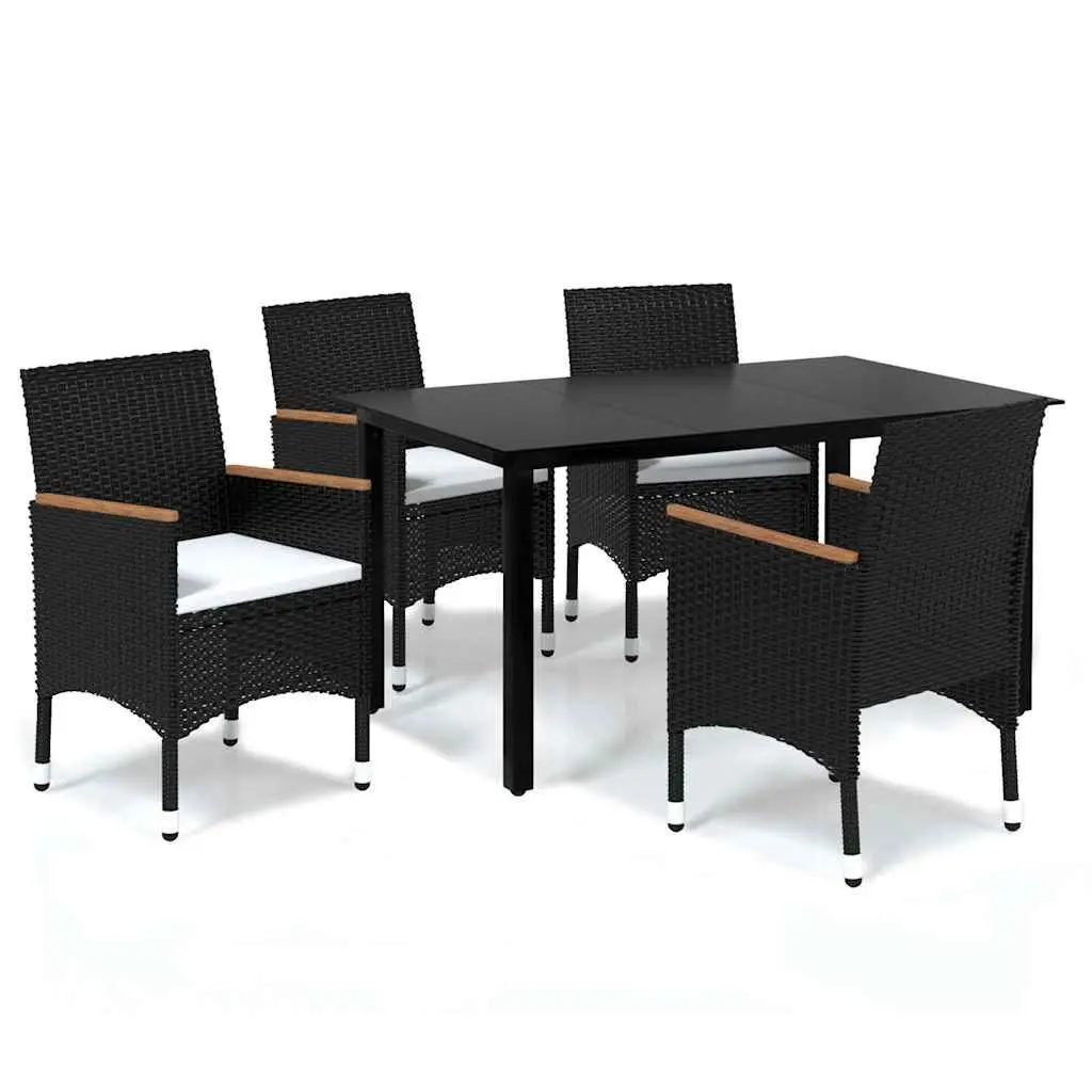 5 Piece Garden Dining Set with Cushions