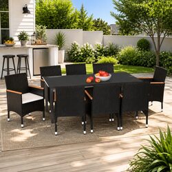 Stylish 9-Piece Garden Dining Set with Cushions