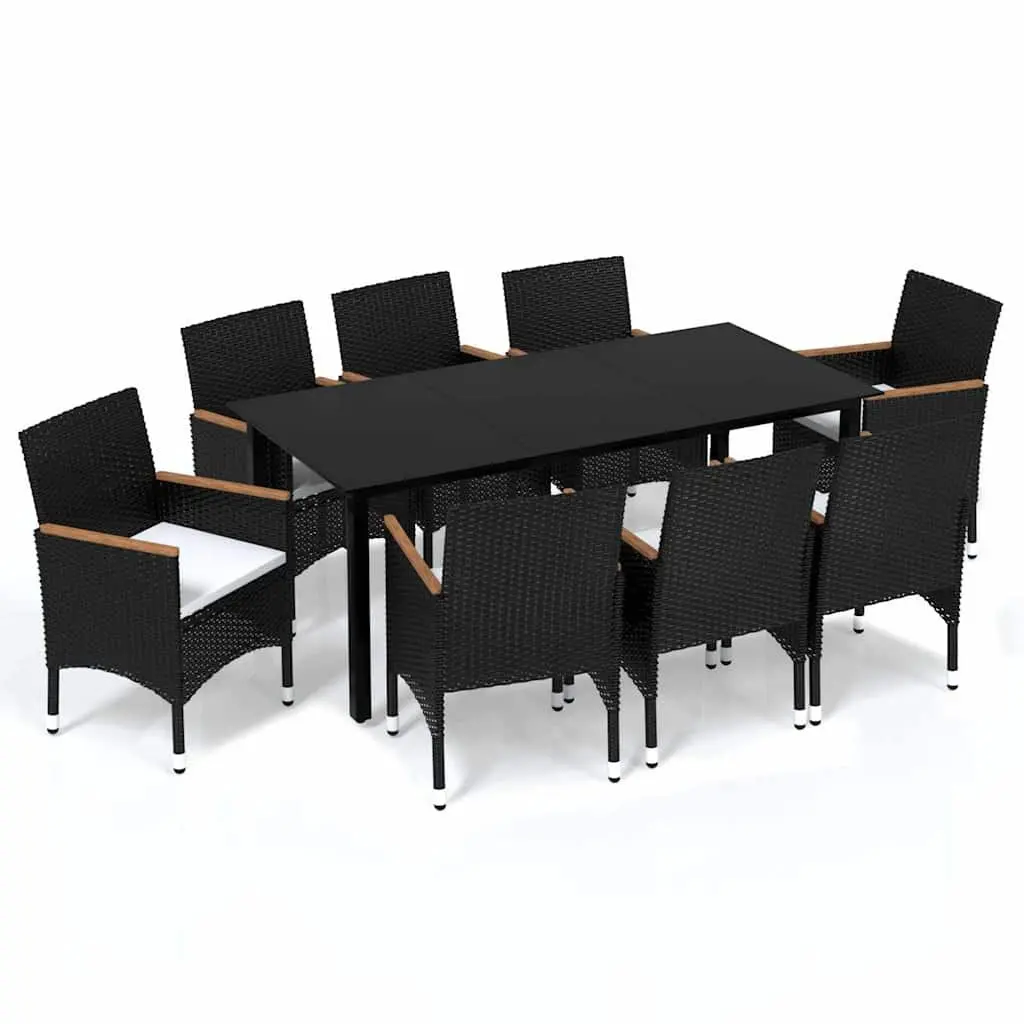 9-Piece Garden Dining Set with Cushions