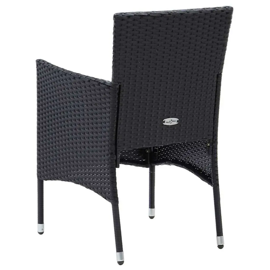 Outdoor Dining Set 3 Piece PE Rattan Table Chairs