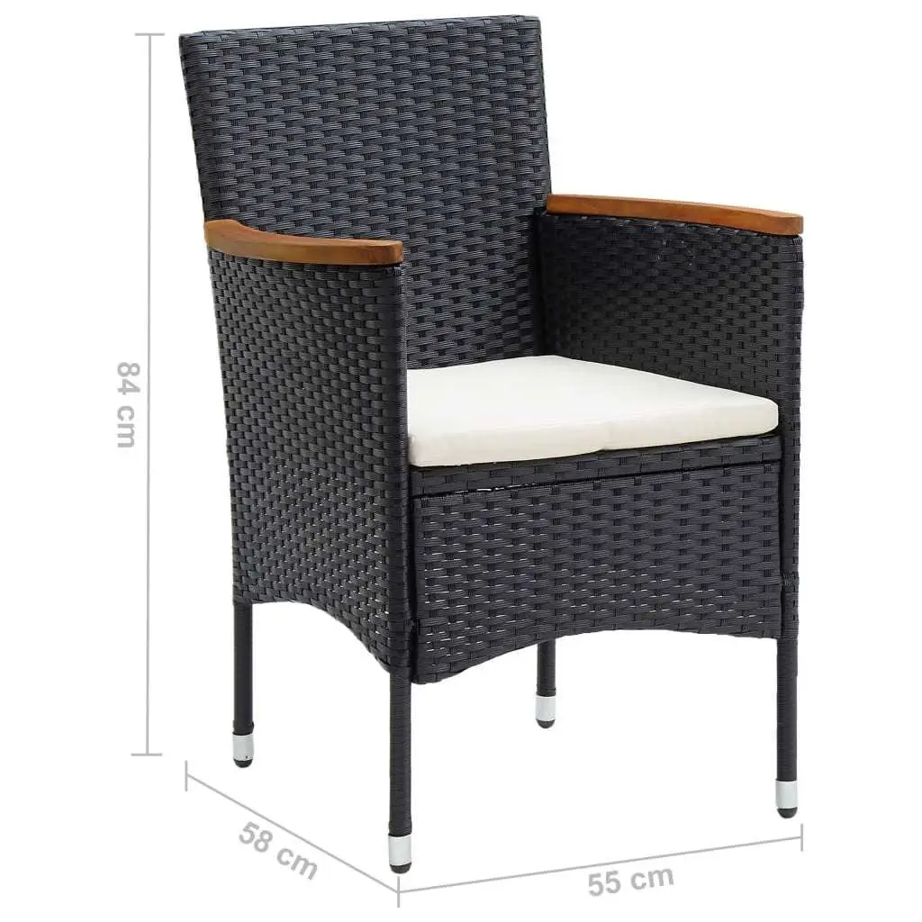 5 Piece Garden Dining Set with Cushions