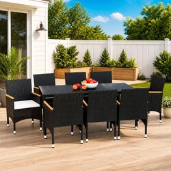 Stylish 9 Piece Garden Dining Set with Durable Build