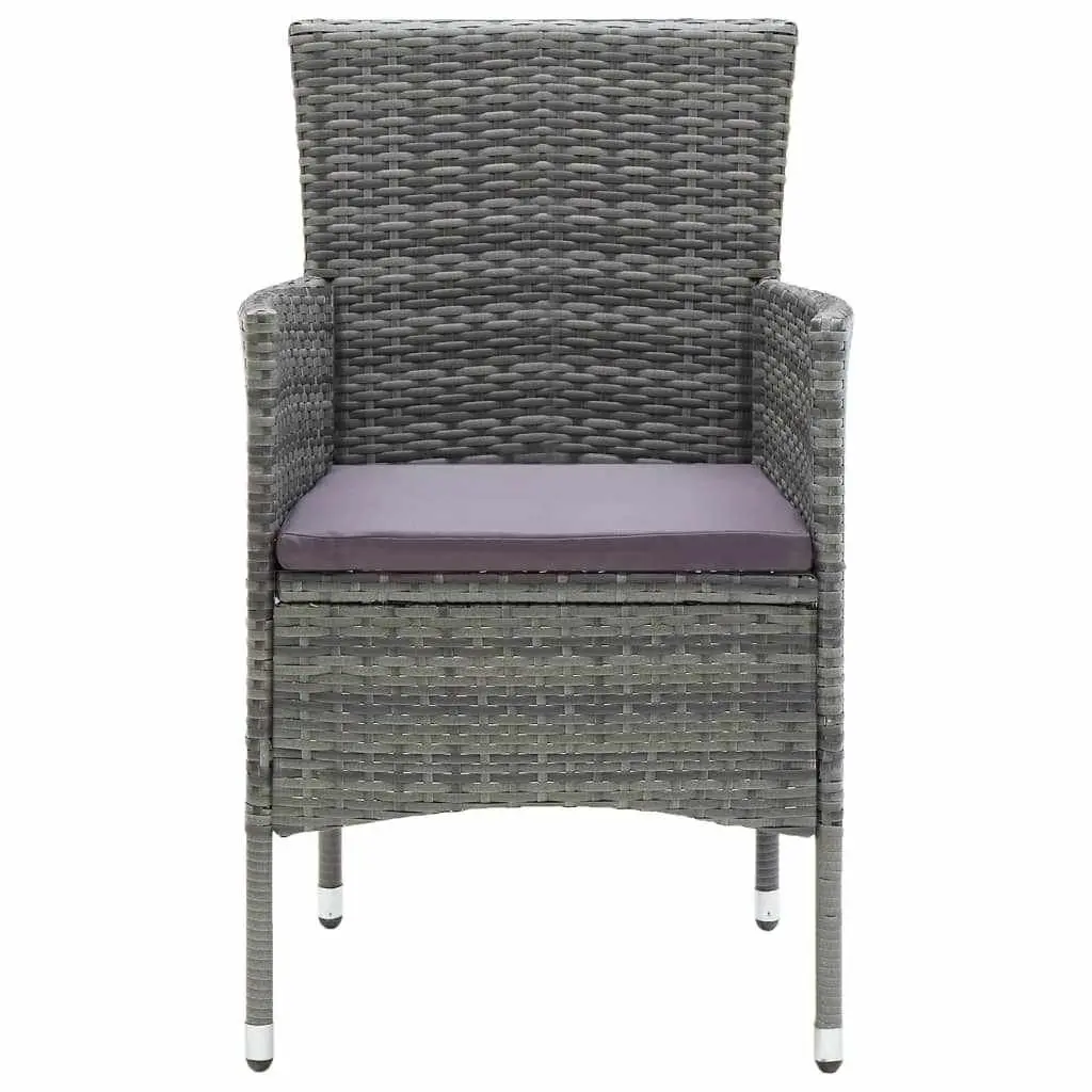 9-Piece Outdoor Garden Dining Set with Grey Cushions