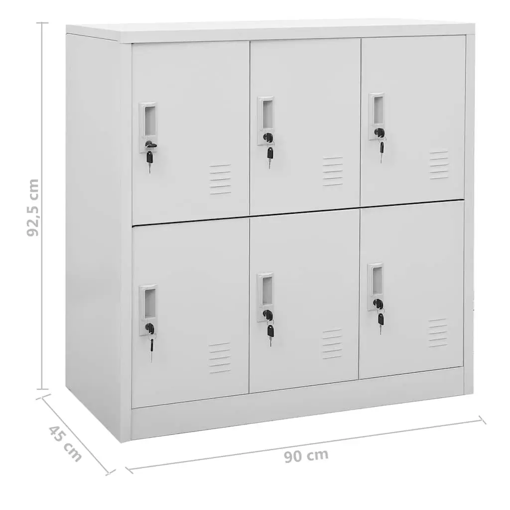 5 Piece Storage Locker Cabinets Set in Grey