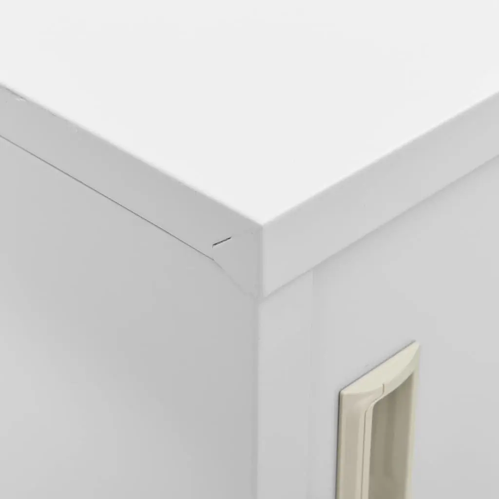 Steel Locker Cabinet Storage 2pcs Grey Office Cupboard Organiser with Locks