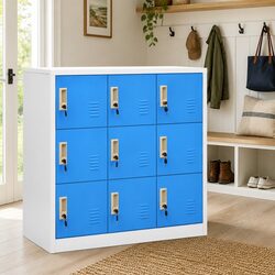 Lockable Steel Storage Locker Cabinet Set – 5 Pieces