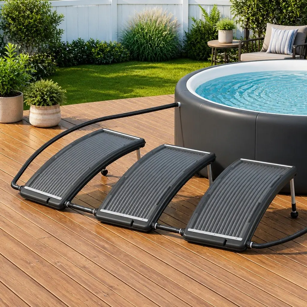 3-Piece Curved Solar Pool Heater Panels for Above Ground Pools