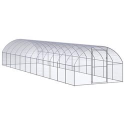 Sturdy Galvanised Steel Outdoor Chicken Coop 3x12x2m