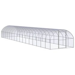 Galvanised Steel Outdoor Chicken Coop 3x16x2m