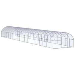 Galvanised Steel Outdoor Chicken Coop Run 3x20x2m