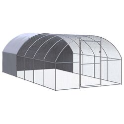 Premium Outdoor Chicken Coop 3x6x2m Galvanised Steel Run