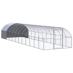 Galvanised Steel Outdoor Chicken Coop 3x12x2m