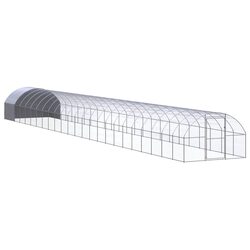 Large Galvanised Steel Outdoor Chicken Coop 3x24x2m