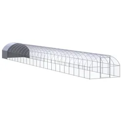 Large Galvanised Steel Outdoor Chicken Coop 3x24x2m