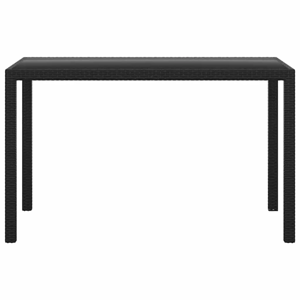 Black Poly Rattan Outdoor Dining Set