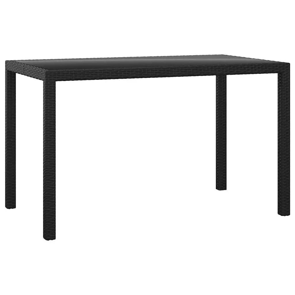 Black Garden Dining Set 3 Piece with Cushions