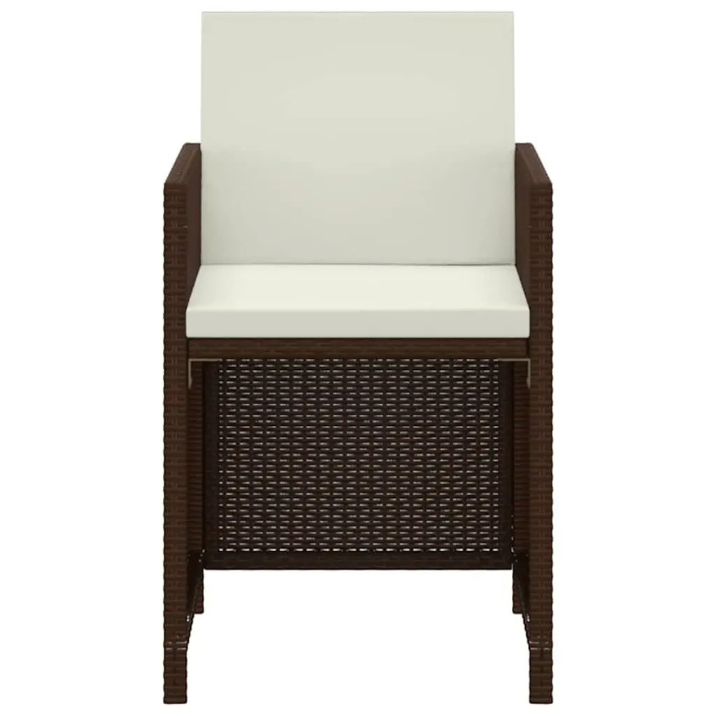 3 Piece Garden Dining Set in Brown