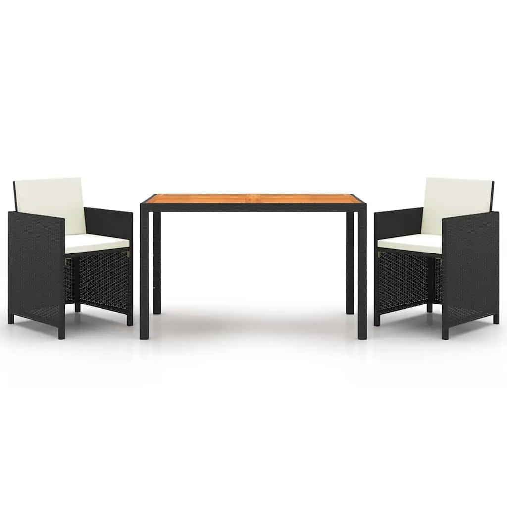 3 Piece Garden Dining Set with Cushions